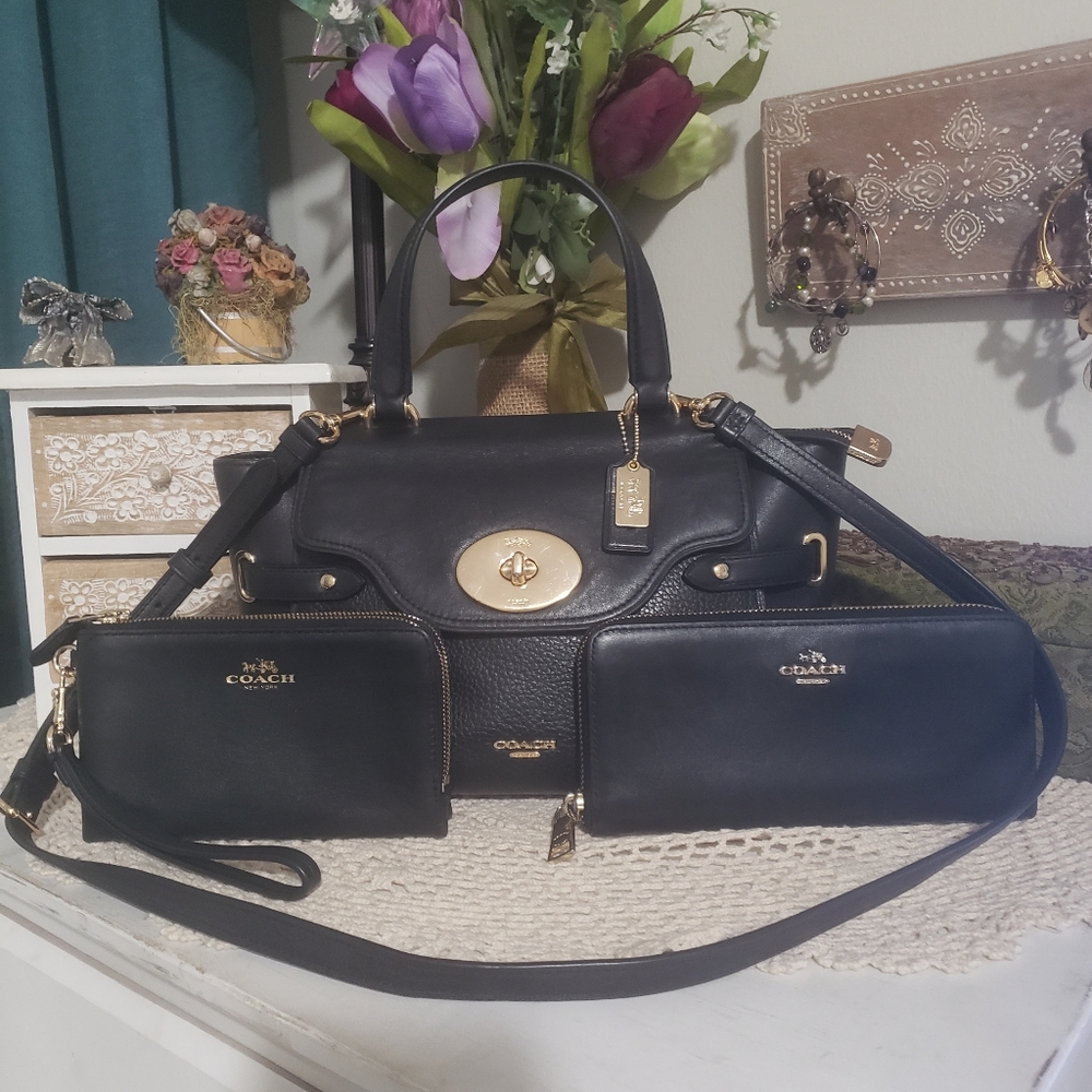 Coach Purse and Wallet 3pc Set